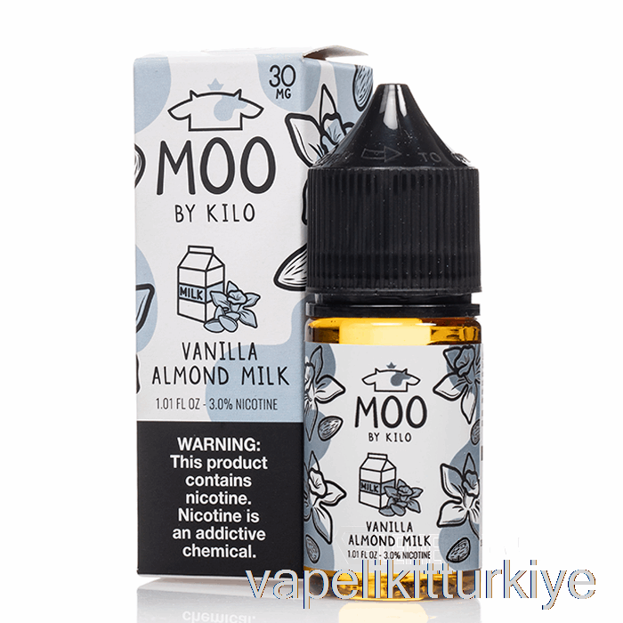 Vape Likit Vanilya Badem Sütü - Moo Tuzları - 30ml 30mg
